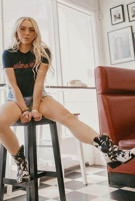 The Loretta Cowhide Short Boots - Women's Western Wear -Stiefeld Boots