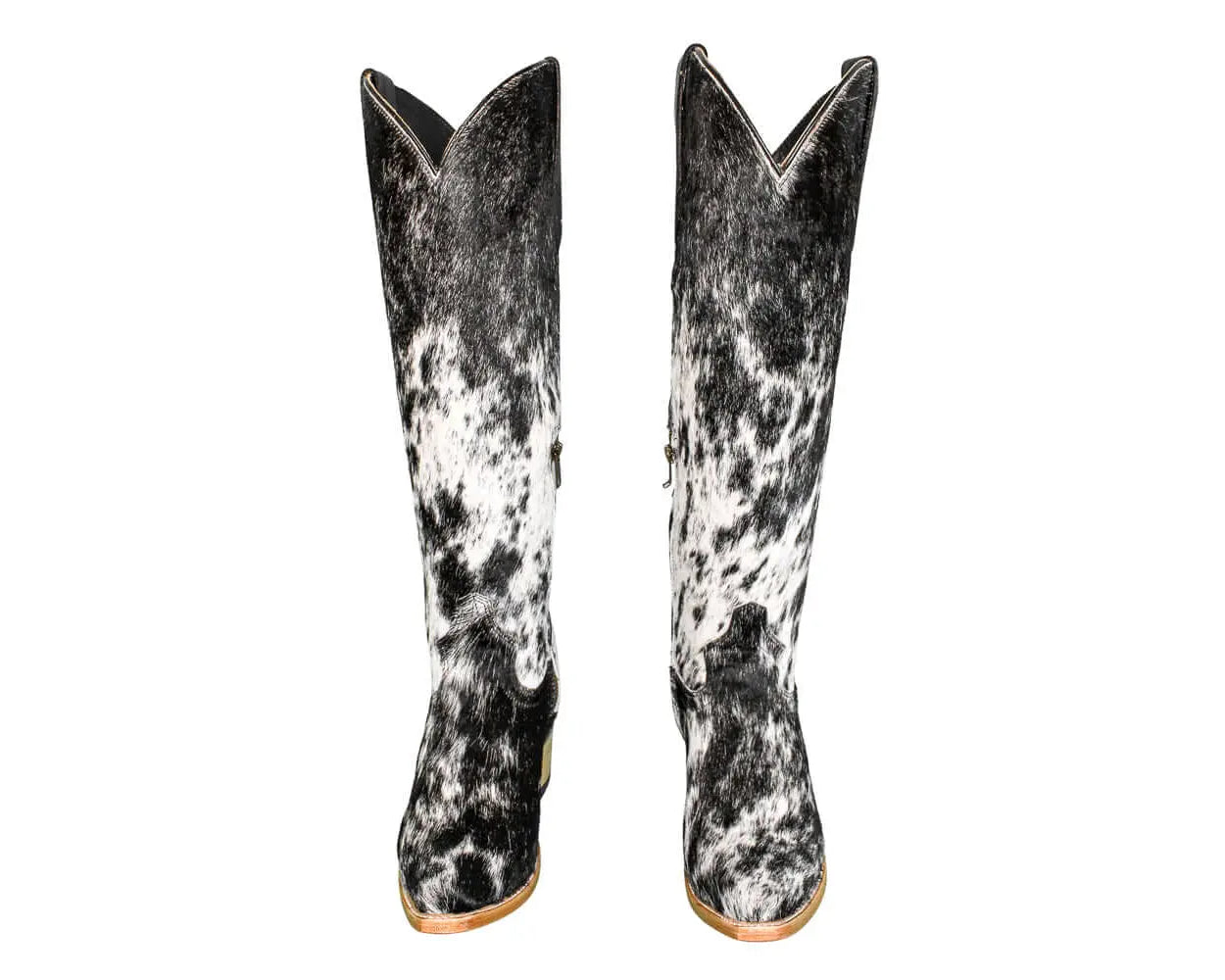 The Lorraine Knee - High Cowhide Boots – Hair - on Hide – Size 8.5 US - Stiefeld Boots