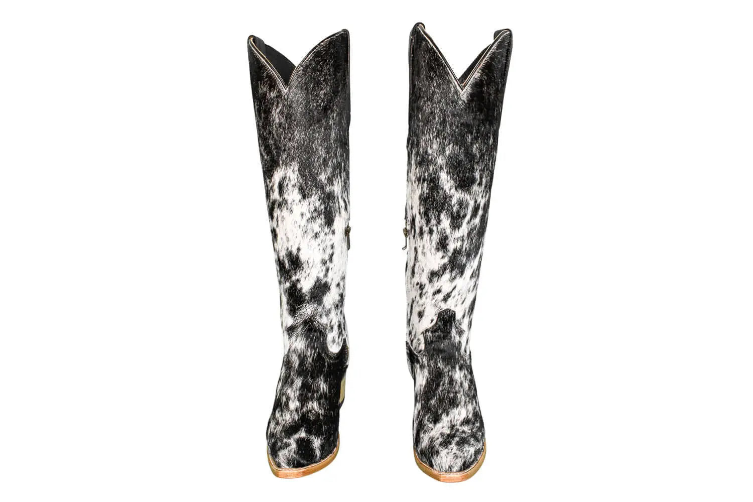 The Lorraine Knee - High Cowhide Boots – Hair - on Hide – Size 8.5 US - Stiefeld Boots