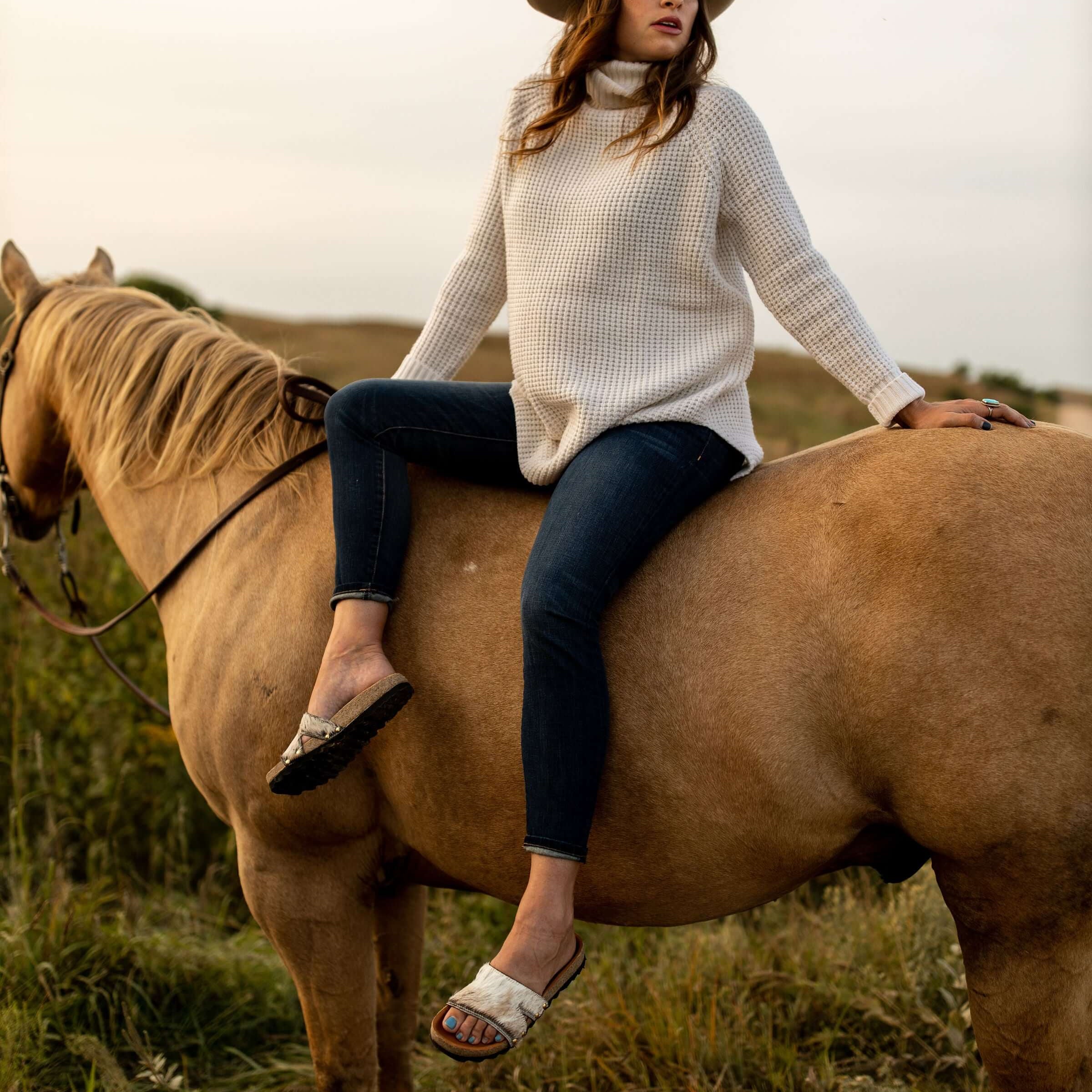 Cowhide leather cowhide sandals