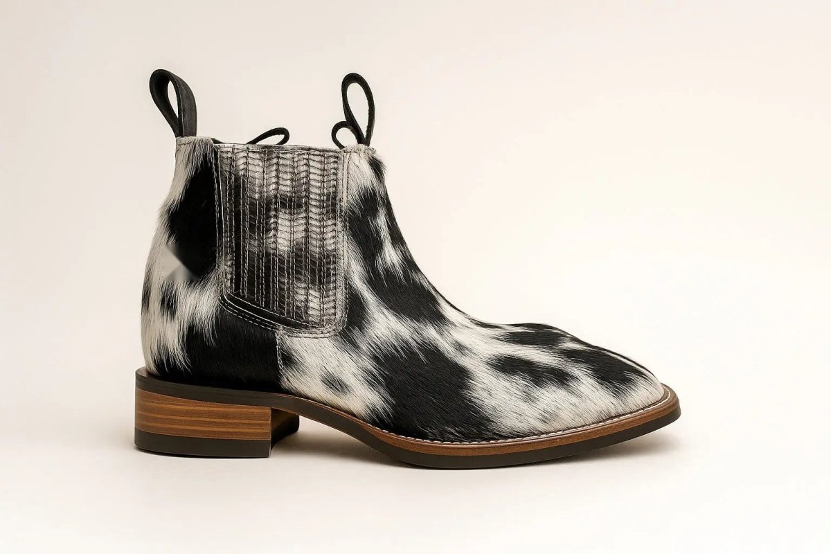 Aurora City Sole Cowhide Ankle Boots – Square Toe - Stiefeld Boots