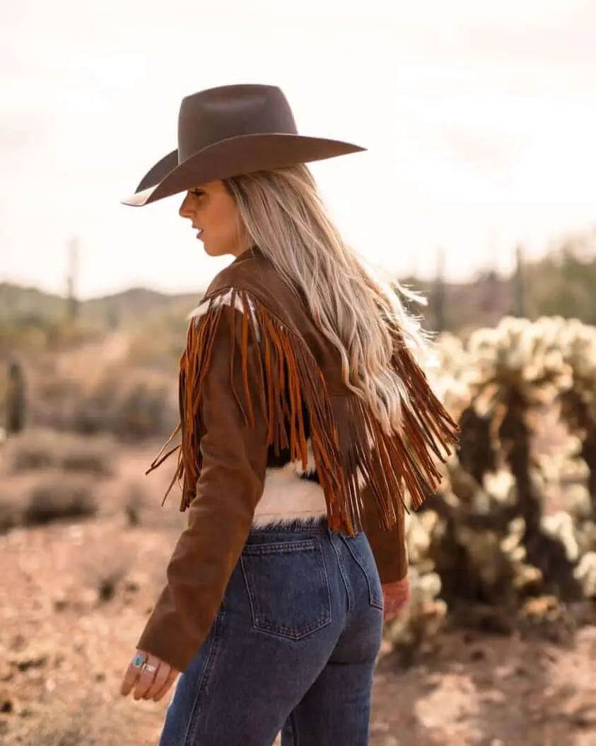 The Charlotte Cowhide Fringe Jacket - Stiefeld Boots