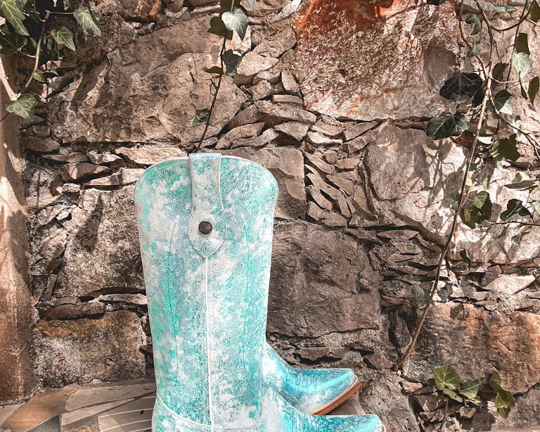 Dakota Metallic Turquoise Edition – Pointed Toe - Stiefeld Boots