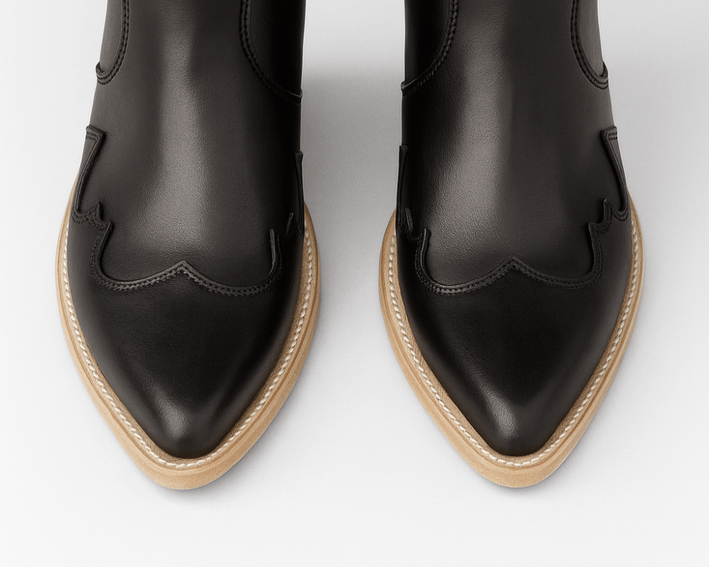 Jolene High Heel Boots – Outlaw Black Leather - Stiefeld Boots