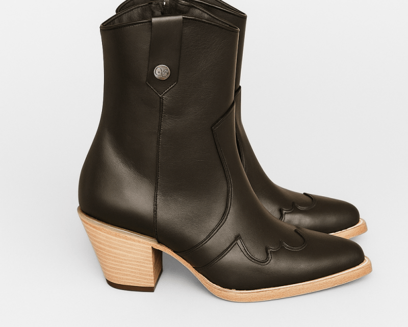 Jolene High Heel Boots – Outlaw Black Leather - Stiefeld Boots
