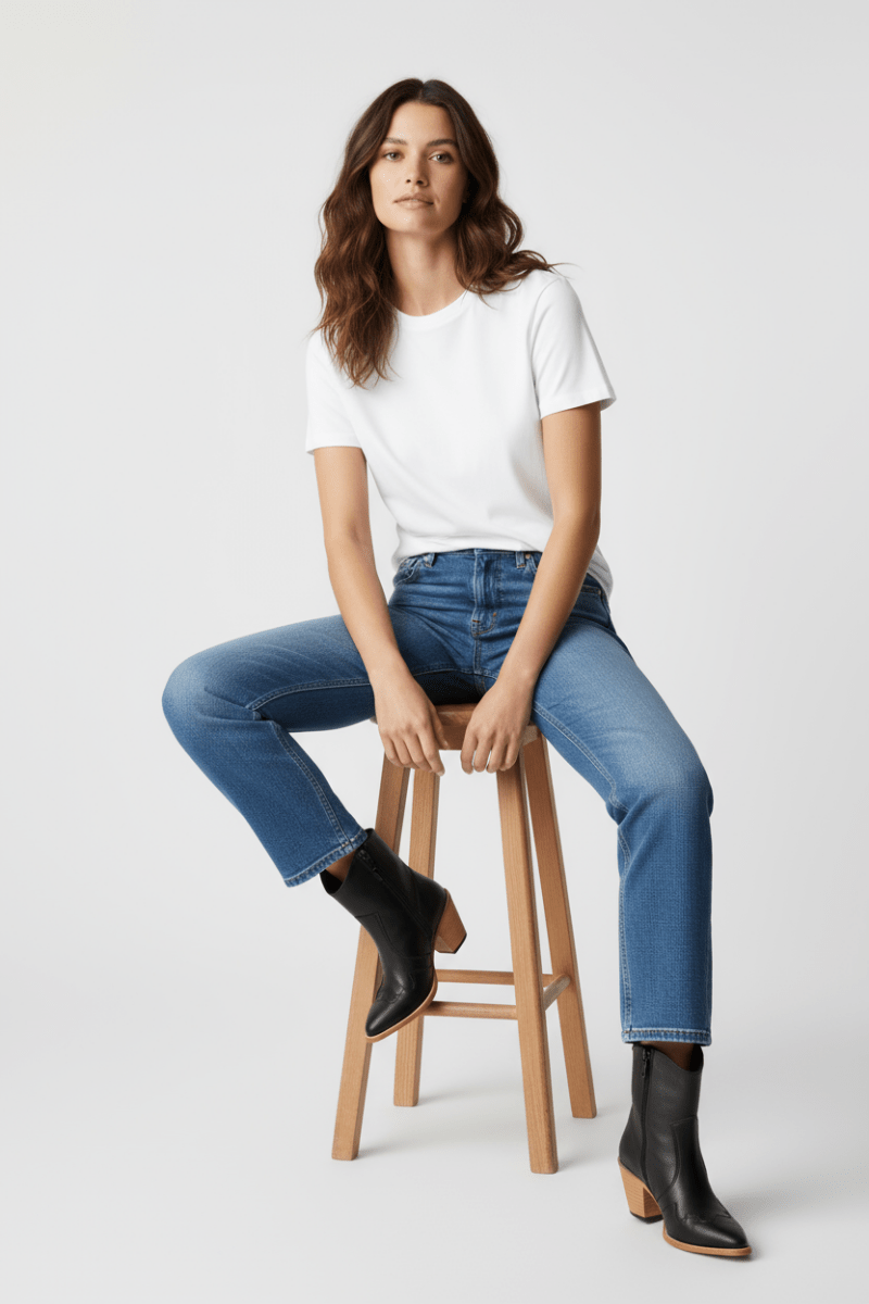 Jolene High Heel Boots – Outlaw Black Leather