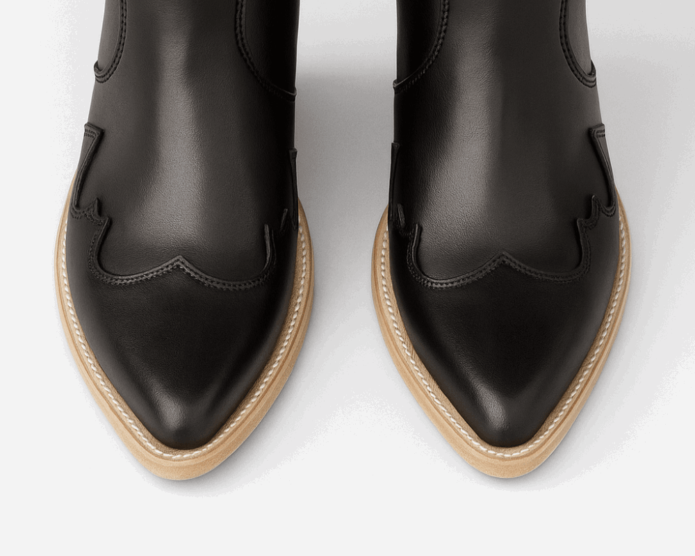 Jolene High Heel Boots – Outlaw Black Leather - Stiefeld Boots