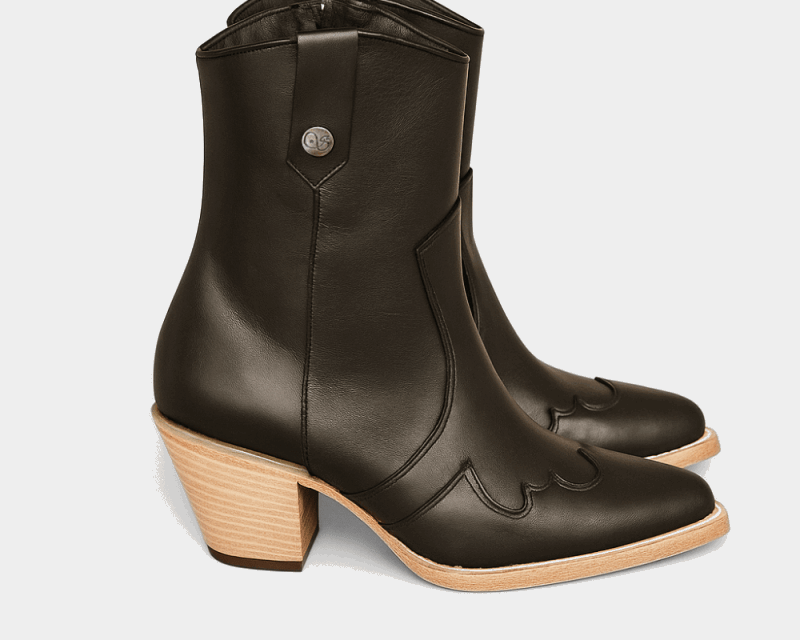 Jolene High Heel Boots – Outlaw Black Leather - Stiefeld Boots