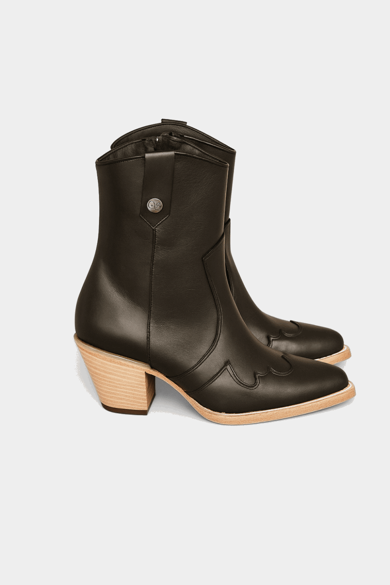 Jolene High Heel Boots – Outlaw Black Leather - Stiefeld Boots