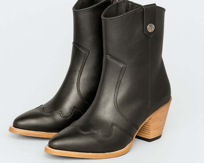 Jolene High Heel Boots – Outlaw Black Leather - Stiefeld Boots