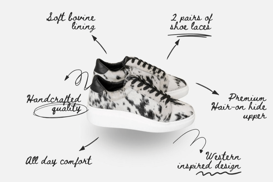 JULIA COWHIDE SNEAKERS key features