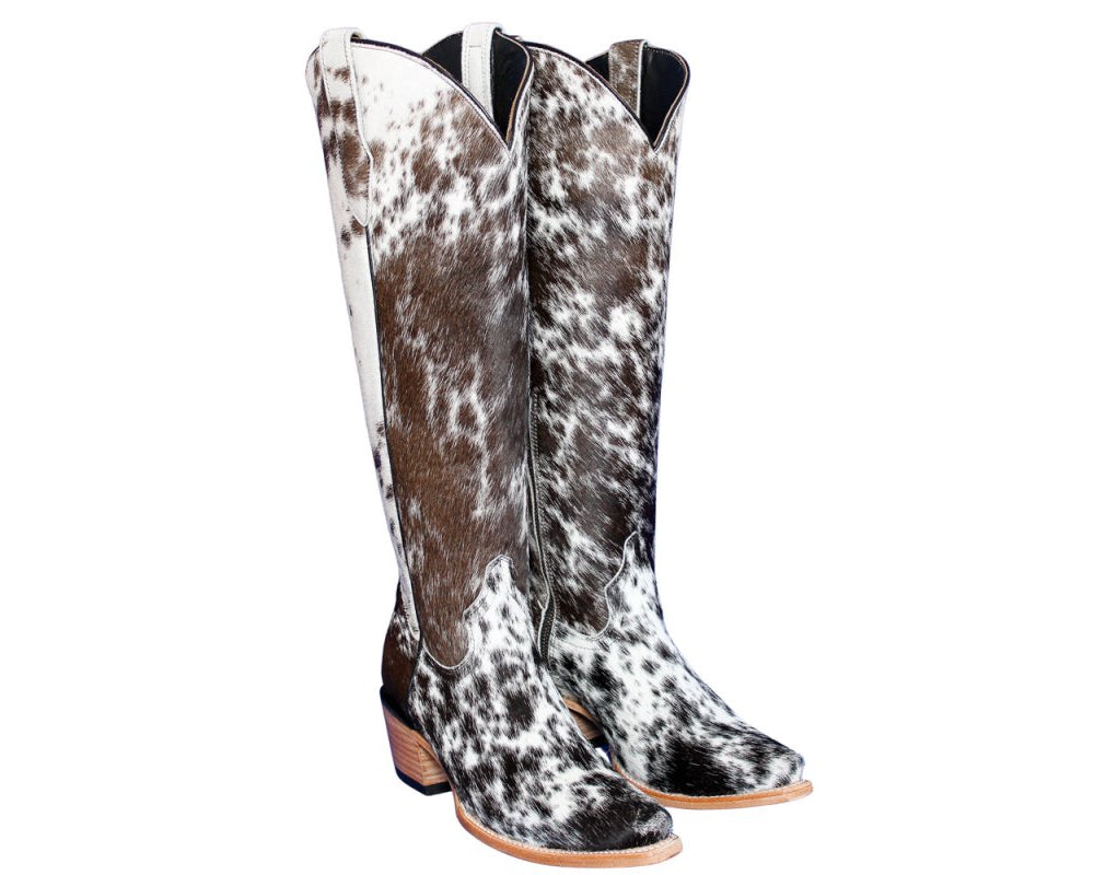 Lorraine Knee - High Cowhide Boots – Tricolor - Stiefeld Boots