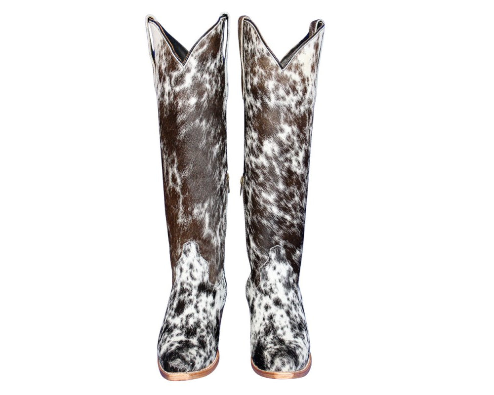 Lorraine Knee - High Cowhide Boots – Tricolor - Stiefeld Boots
