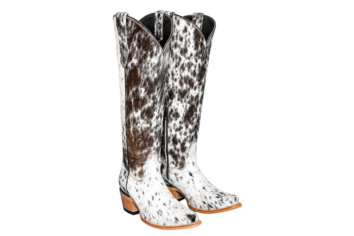 Lorraine Knee - High Cowhide Boots – Tricolor - Stiefeld Boots