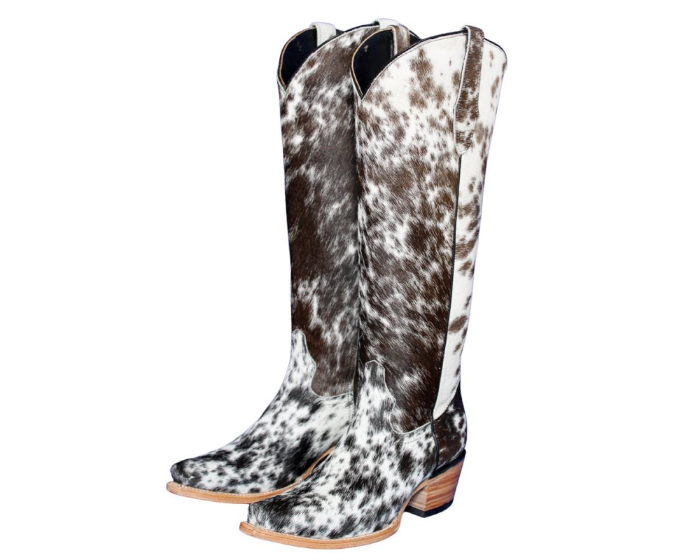 Lorraine Knee - High Cowhide Boots – Tricolor - Stiefeld Boots