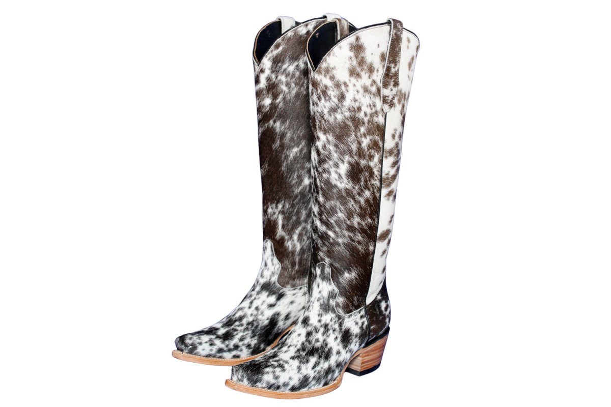 Lorraine Knee - High Cowhide Boots – Tricolor - Stiefeld Boots