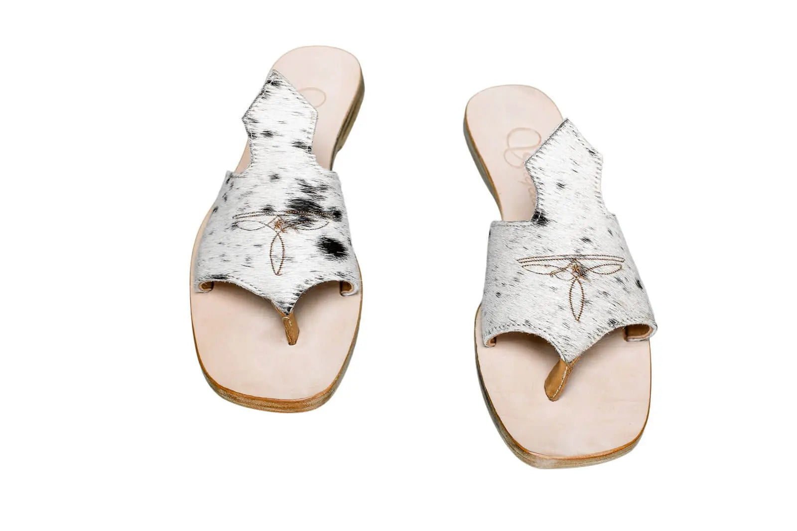 Handmade Western cowhide flip flops for women – size 9