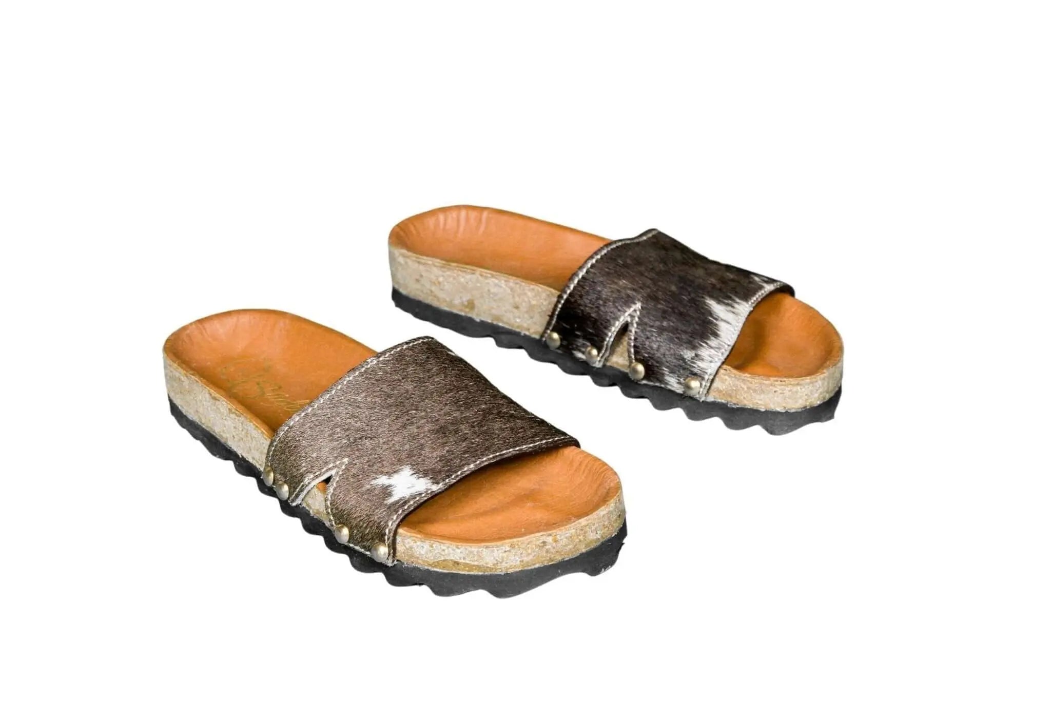 Tara Cowhide Slides Sandals - Size 5 - Women's Western Wear