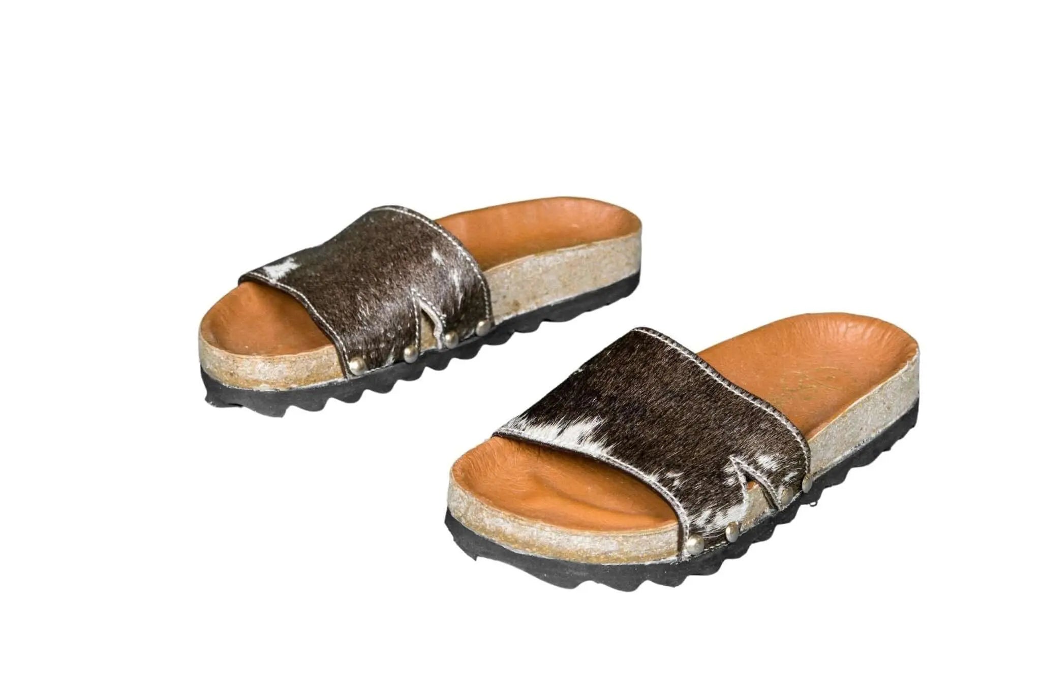 Tara Cowhide Slides Sandals - Size 5 - Women's Western Wear