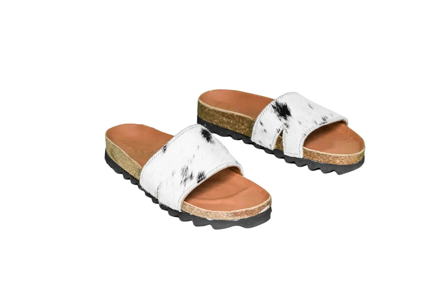 Tara Cowhide Slides Sandals - Size 7 - Women's Western Wear