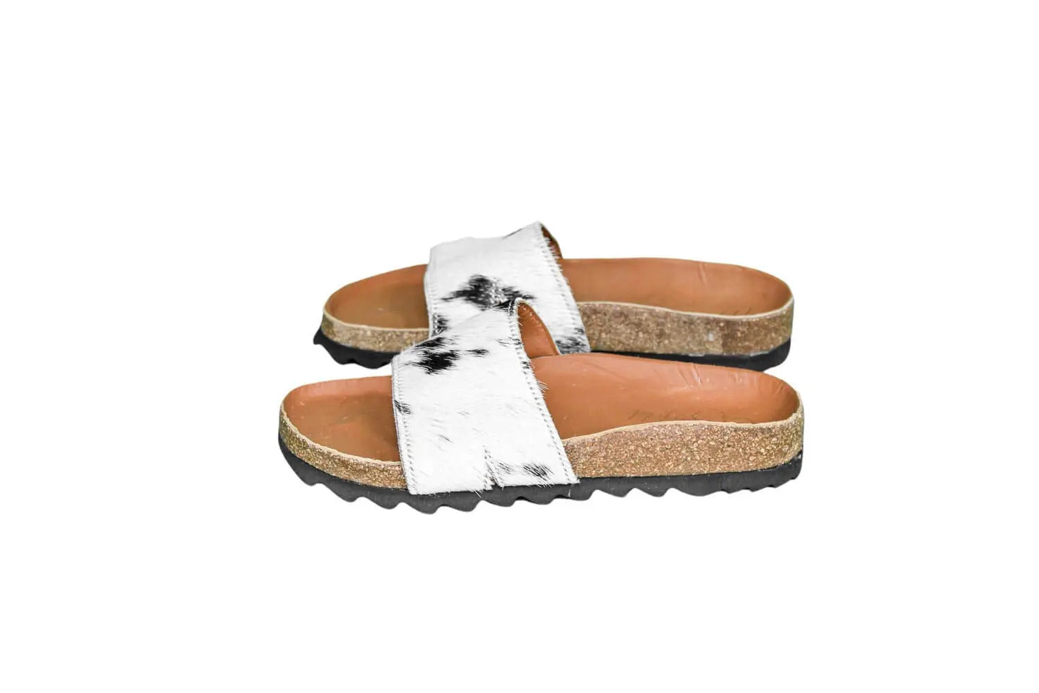Tara Cowhide Slides Sandals - Size 7 - Women's Western Wear