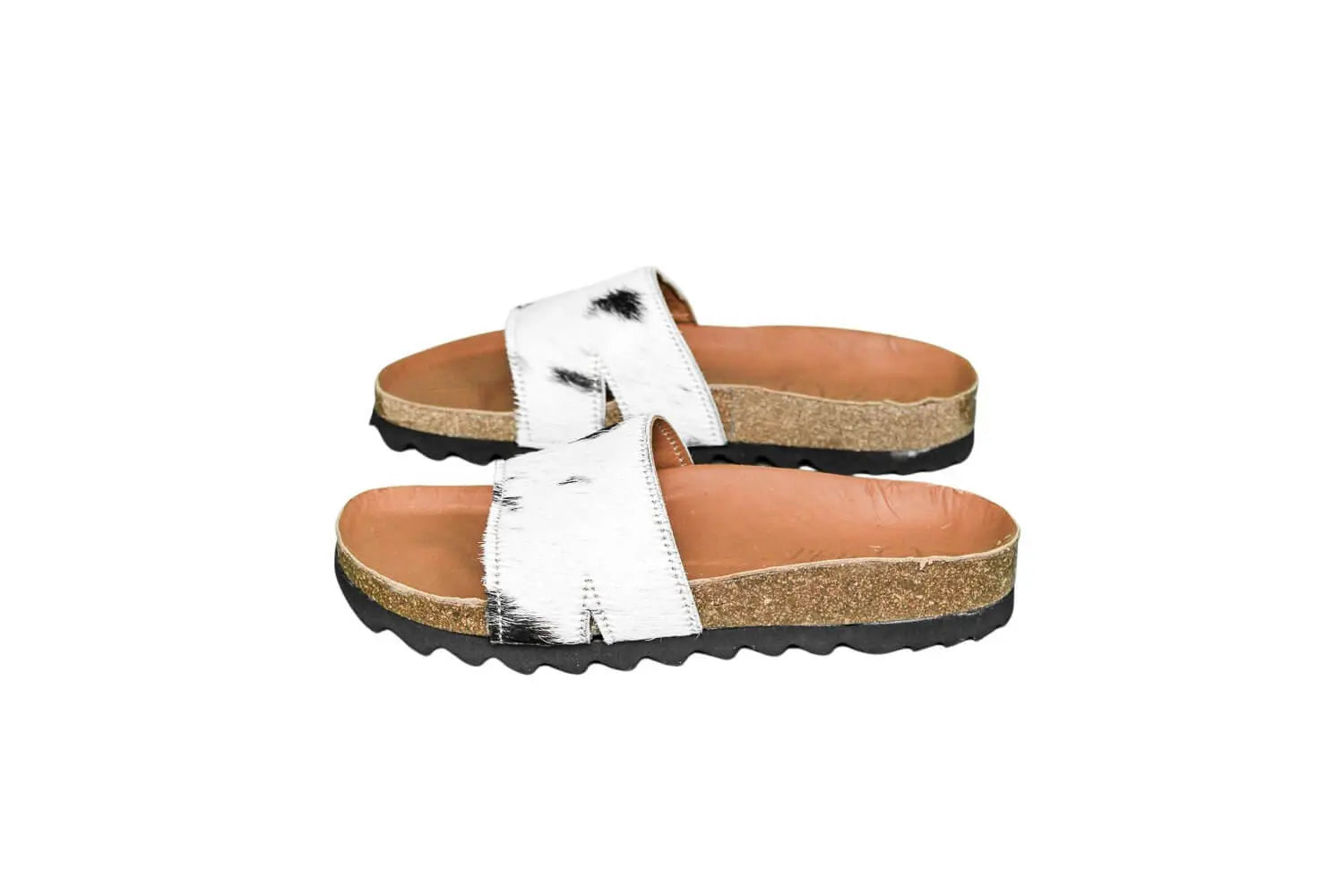 Tara Cowhide Slides Sandals - Size 7 - Women's Western Wear