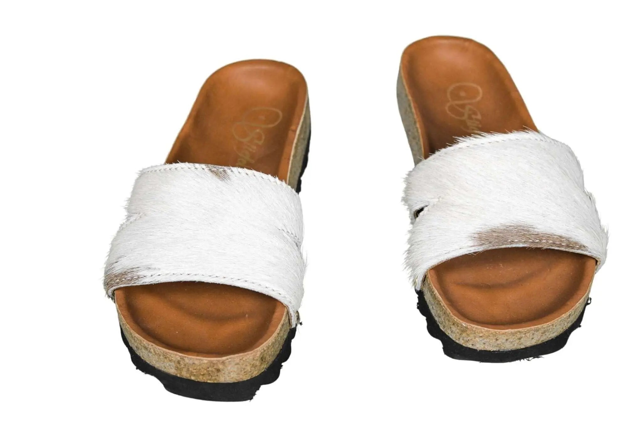 Tara Cowhide Slides Sandals - Size 7 - Women's Western Wear