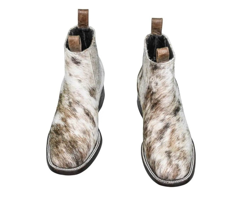 Aurora Cowhide Boots – Size 7 – Handmade Western Boots for Women