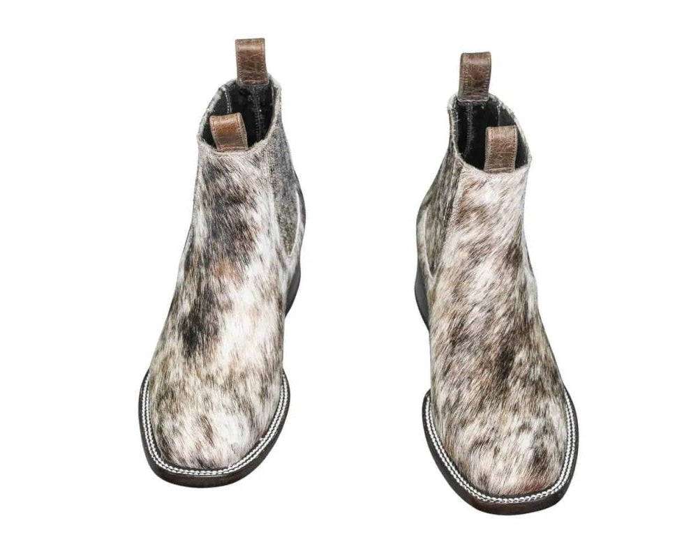 Aurora Cowhide Boots – Size 7 – Handmade Western Boots for Women