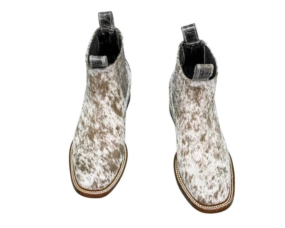 Aurora Cowhide Boots – Size 7 – Handmade Western Boots for Women