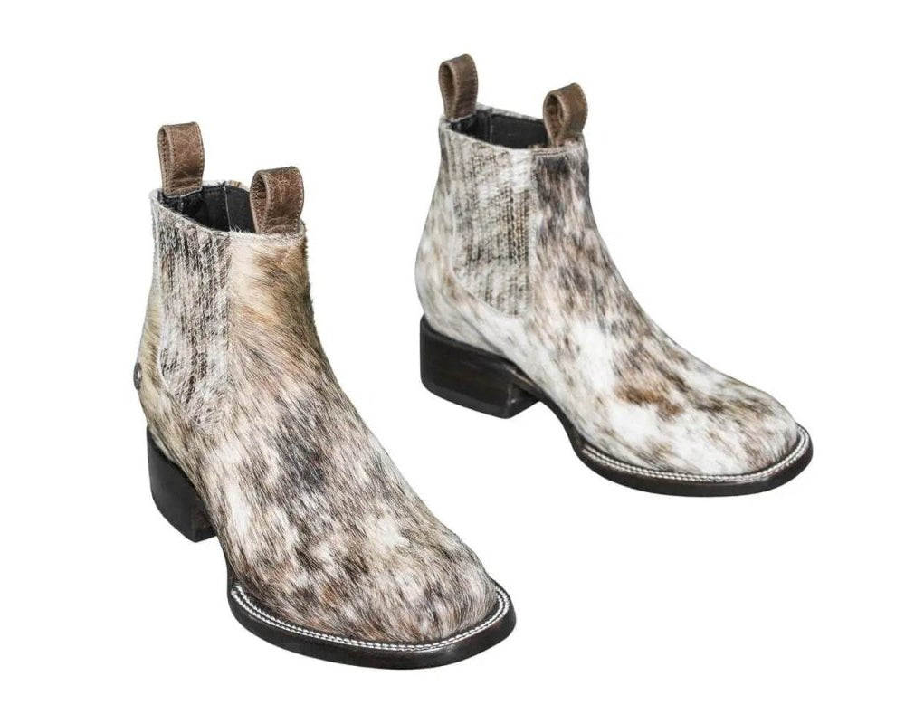 Aurora Cowhide Boots – Size 7.5 – Handmade Western Boots for Women