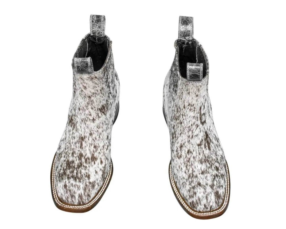 Aurora Cowhide Boots – Size 8 – Handmade Western Boots for Women