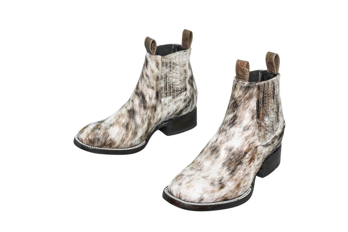 Aurora Cowhide Boots – Size 8 – Handmade Western Boots for Women
