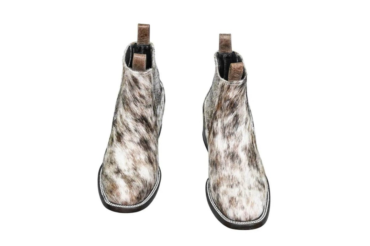 Aurora Cowhide Boots – Size 8 – Handmade Western Boots for Women