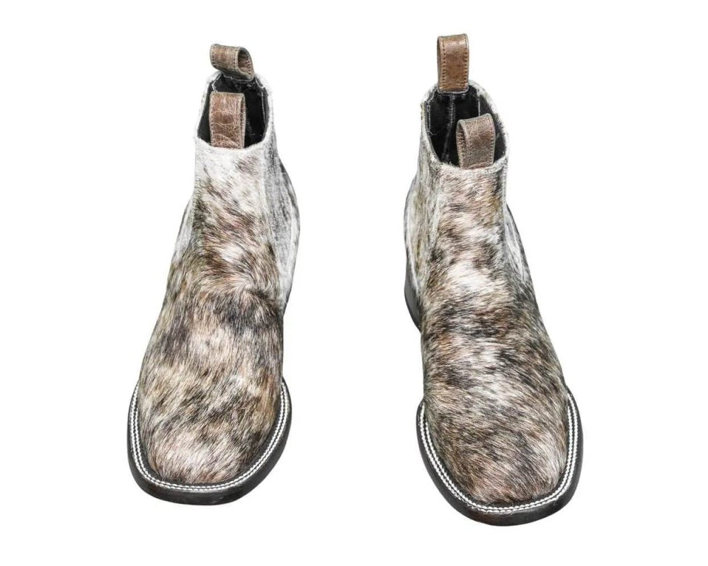 Aurora Cowhide Boots – Size 8 – Handmade Western Boots for Women