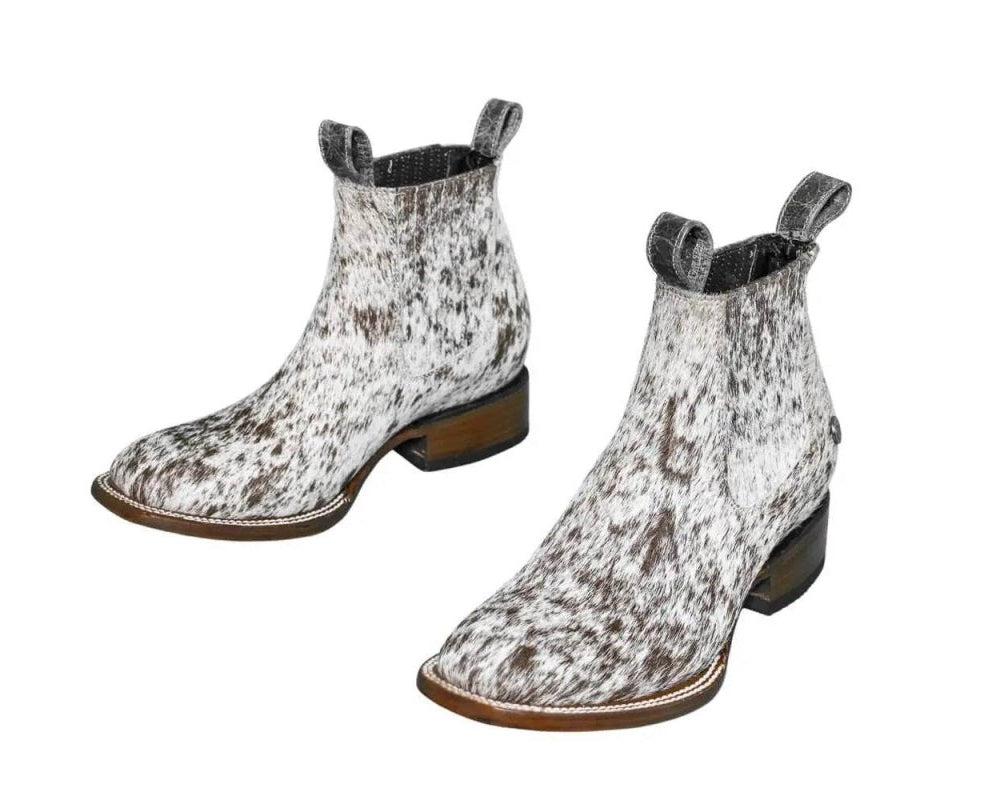 Aurora Cowhide Boots – Size 8 – Handmade Western Boots for Women