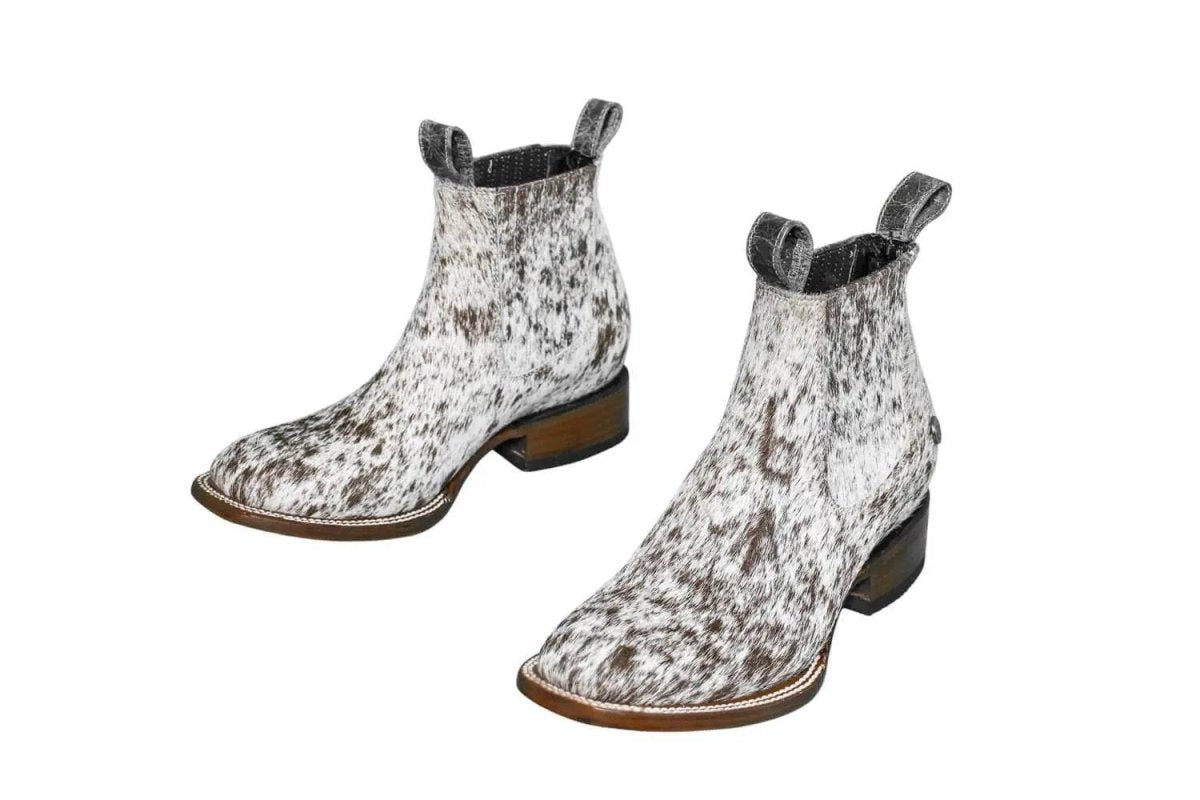 Aurora Cowhide Boots – Size 8 – Handmade Western Boots for Women