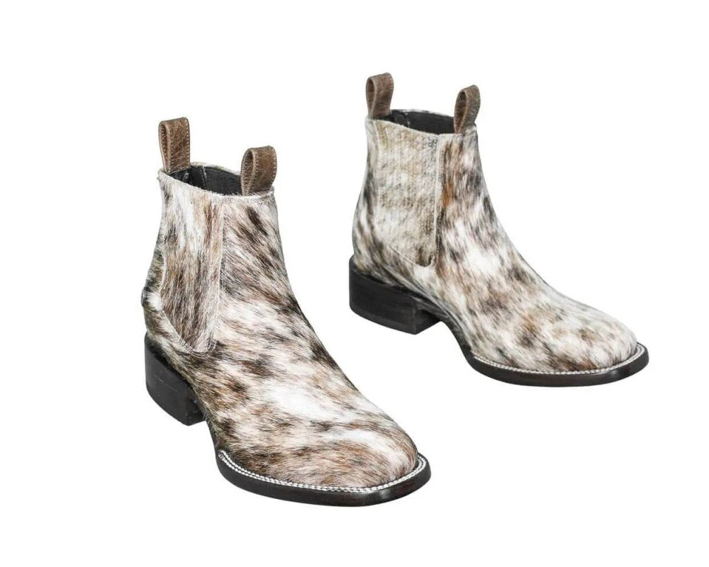 Aurora Cowhide Boots – Size 8 – Handmade Western Boots for Women