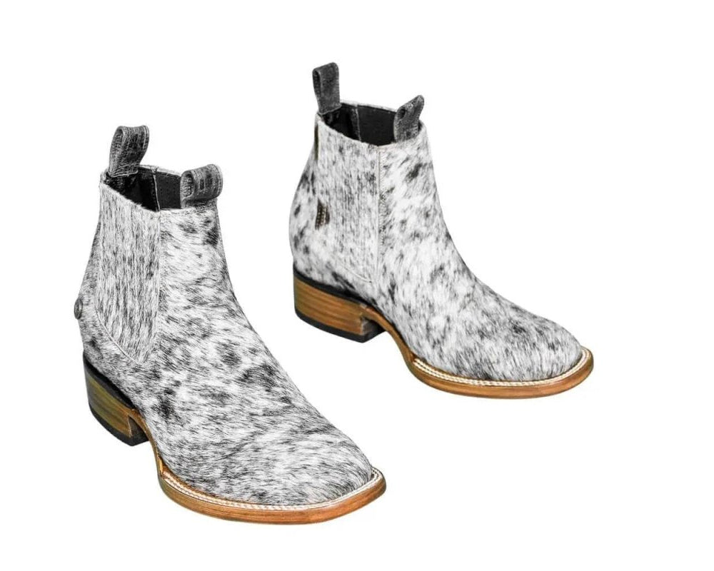 Aurora Cowhide Boots – Size 8 – Handmade Western Boots for Women