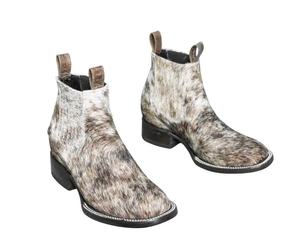 Aurora Cowhide Boots – Size 8 – Handmade Western Boots for Women