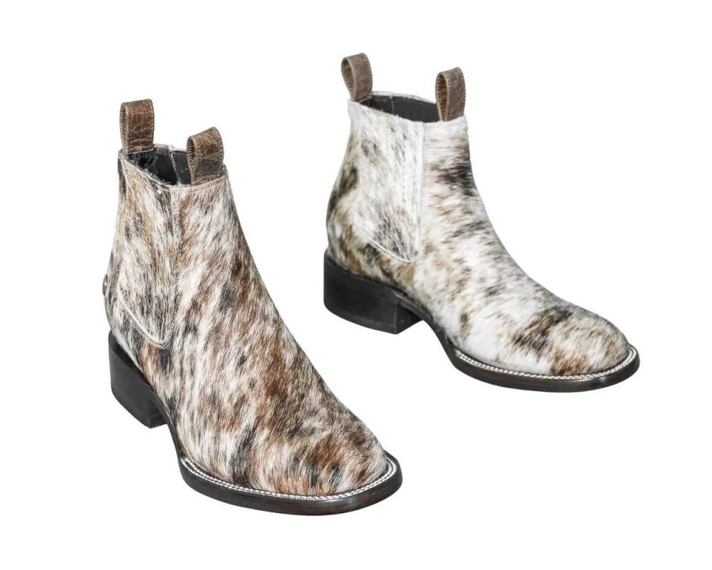 Aurora Cowhide Boots – Size 8 – Handmade Western Boots for Women