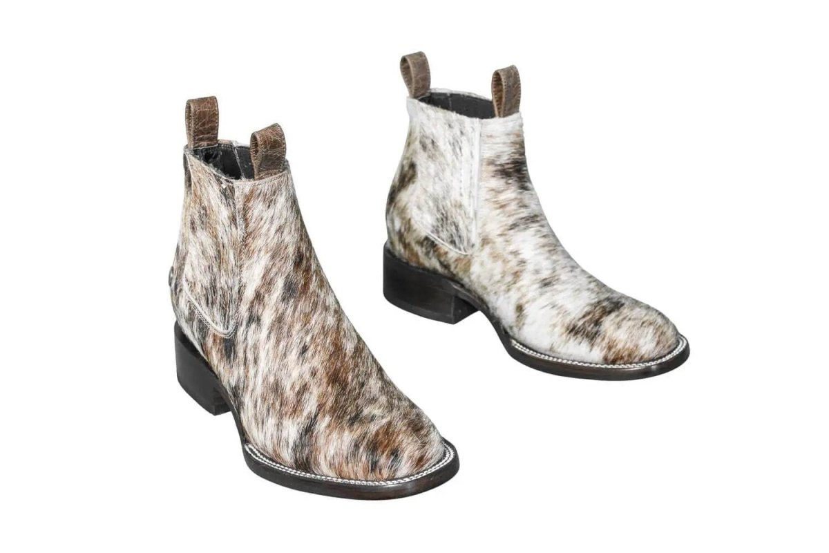 Aurora Cowhide Boots – Size 8 – Handmade Western Boots for Women