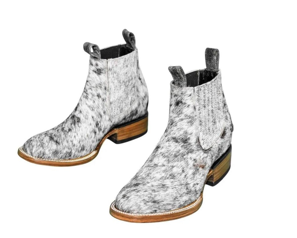 Aurora Cowhide Boots – Size 8 – Handmade Western Boots for Women