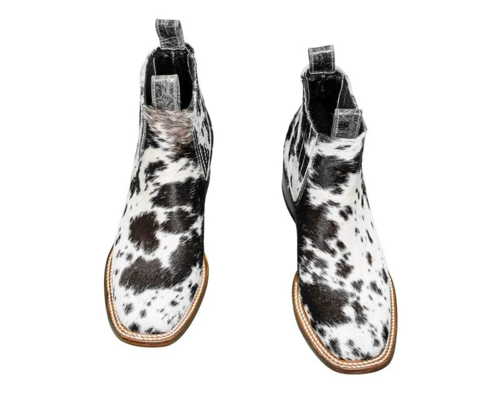 Aurora Cowhide Boots – Size 8.5 – Handmade Western Boots for Women