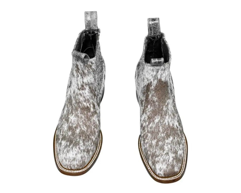 Aurora Cowhide Boots – Size 8.5 – Handmade Western Boots for Women