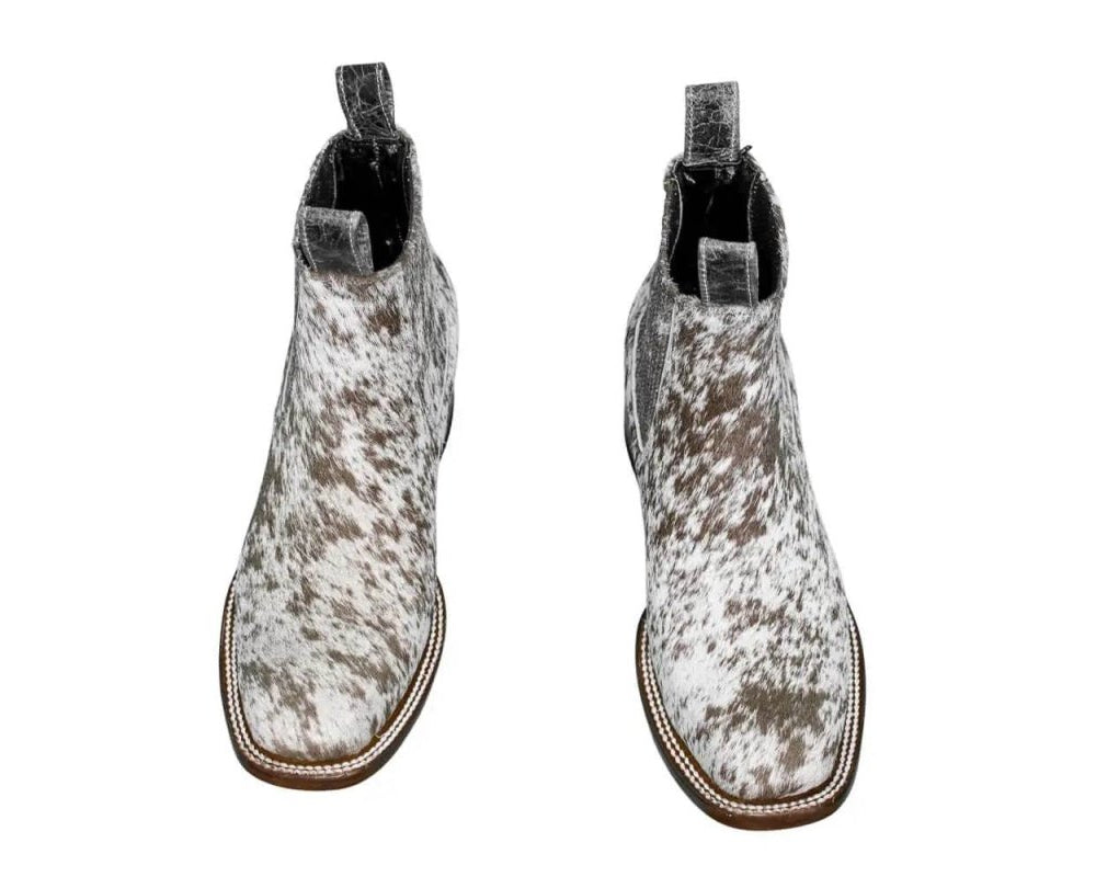 Aurora Cowhide Boots – Size 8.5 – Handmade Western Boots for Women