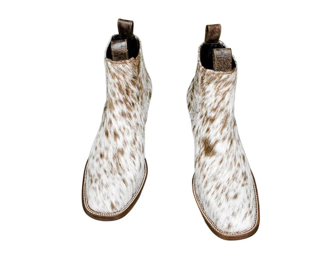 Aurora Cowhide Boots – Size 11.5 – Handmade Western Boots for Women