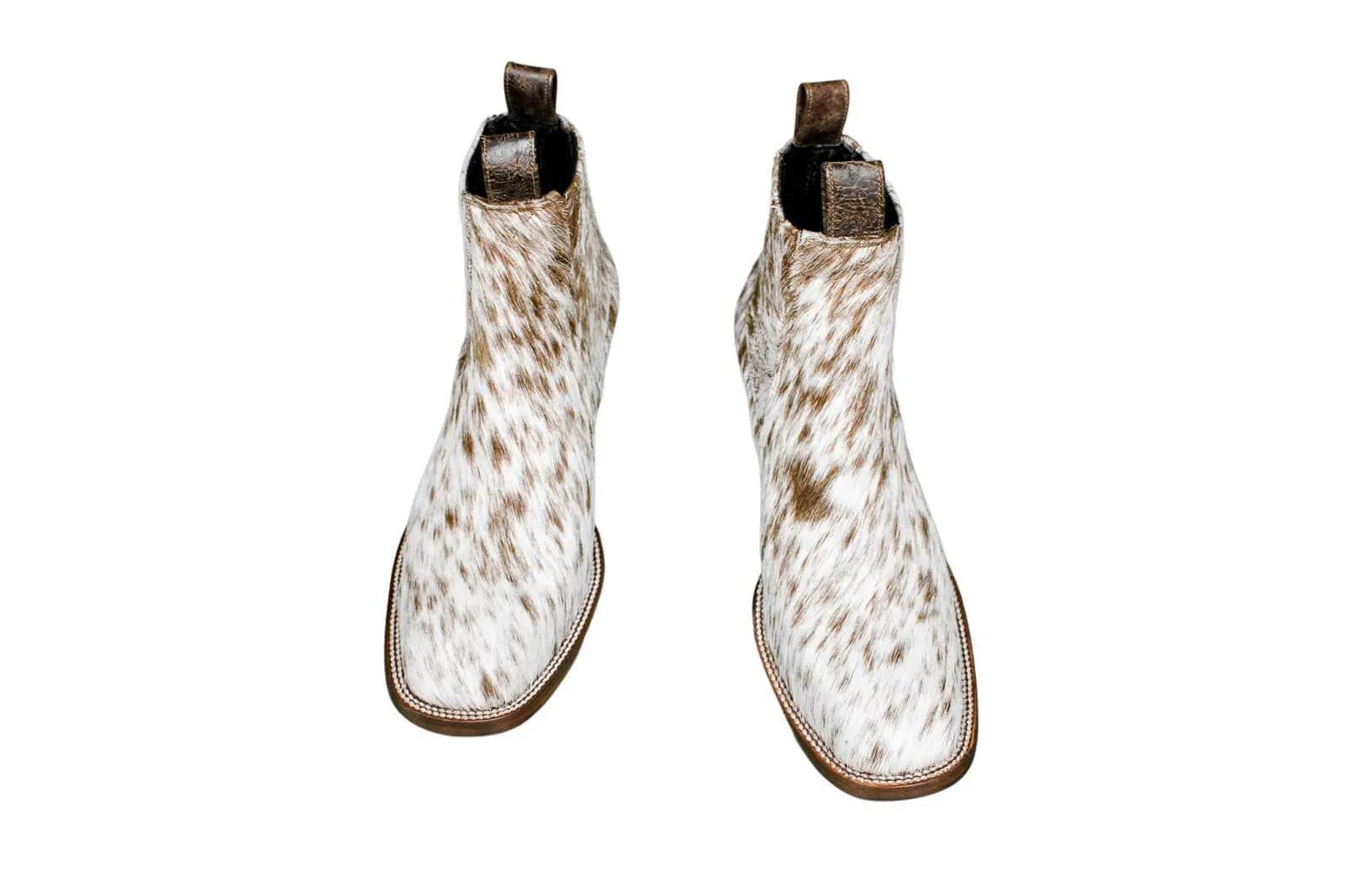 Aurora Cowhide Boots – Size 11.5 – Handmade Western Boots for Women