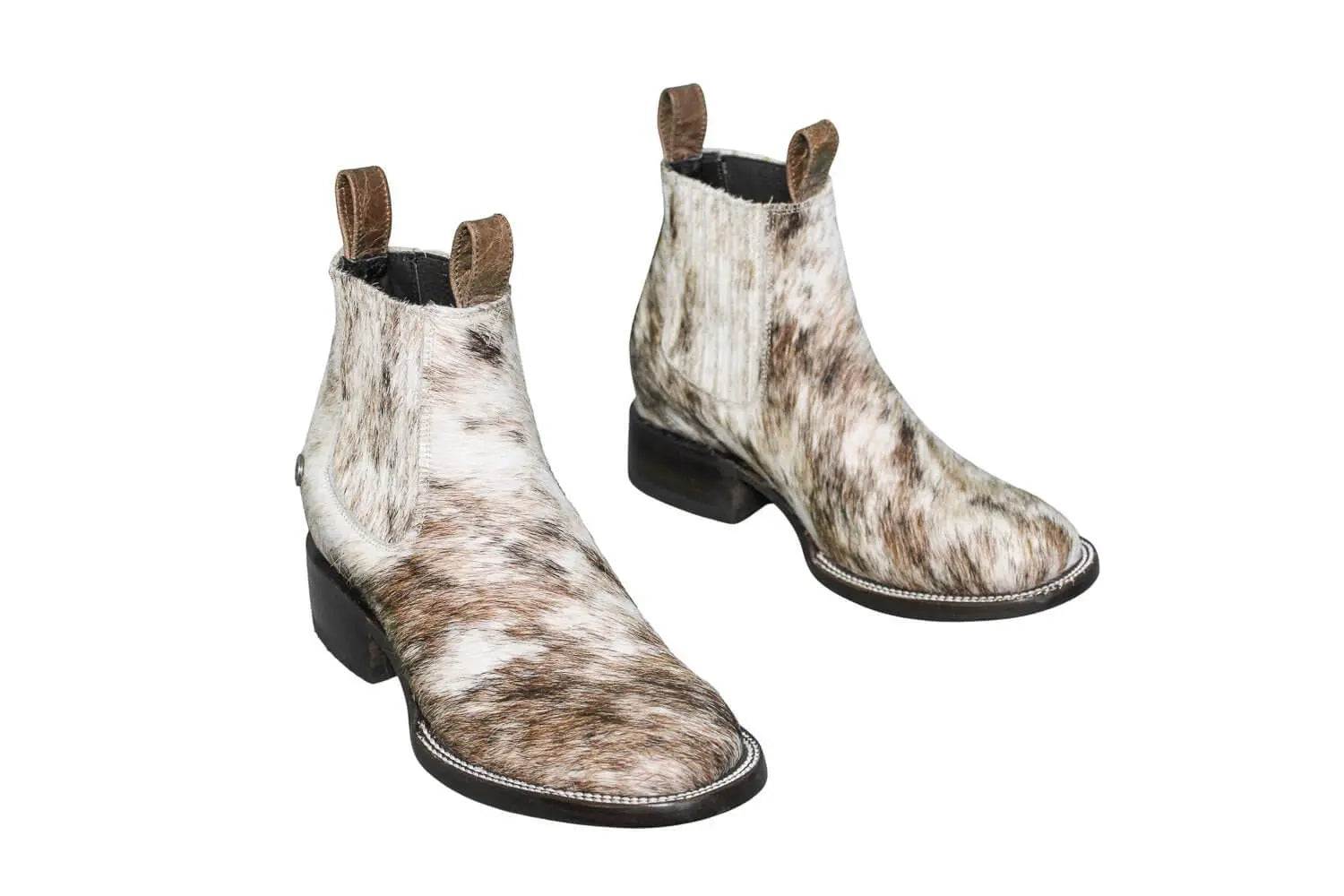 Aurora Cowhide Boots – Size 7 – Handmade Western Boots for Women