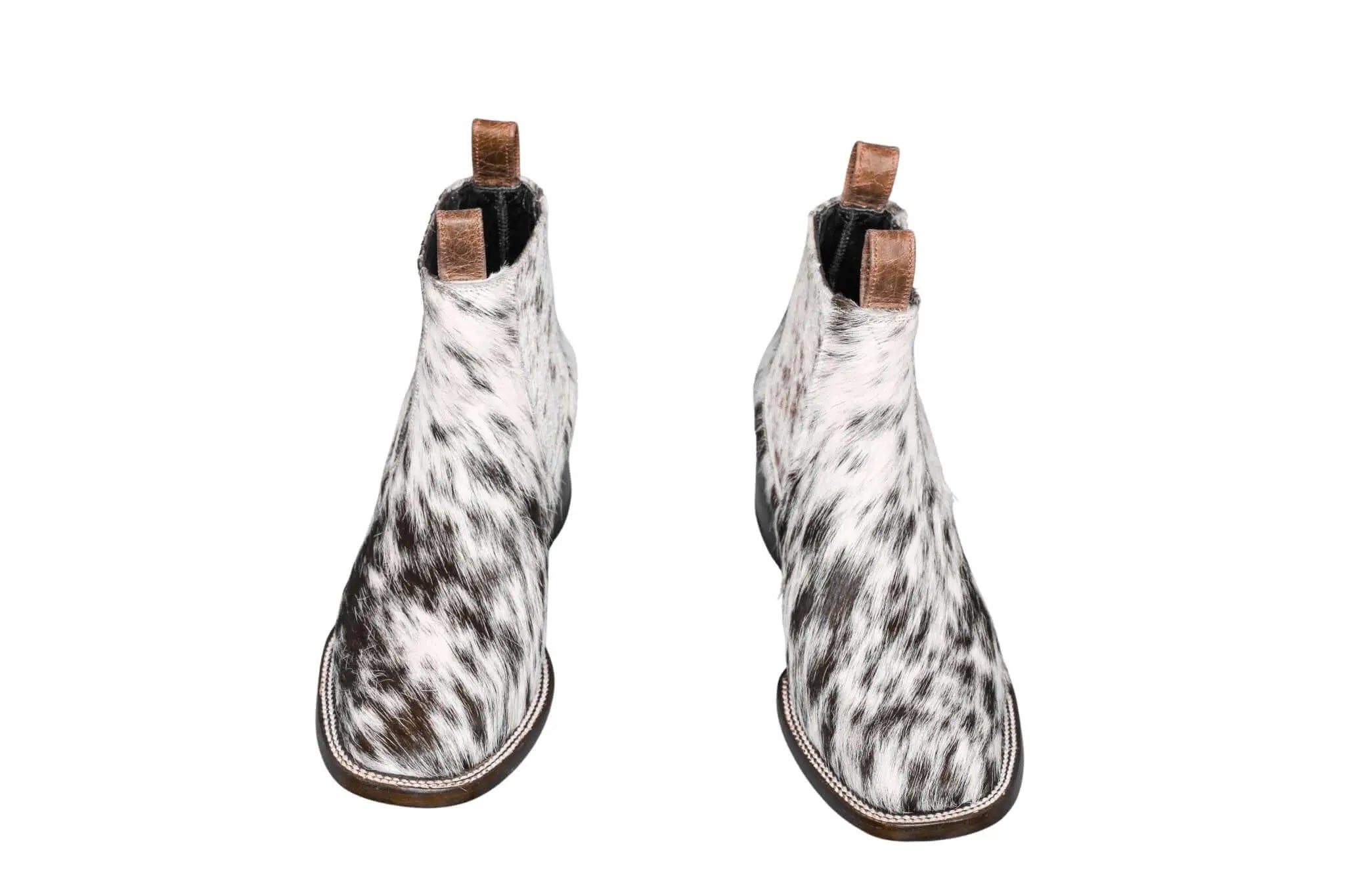 Aurora Cowhide Boots – Size 8 – Handmade Western Boots for Women